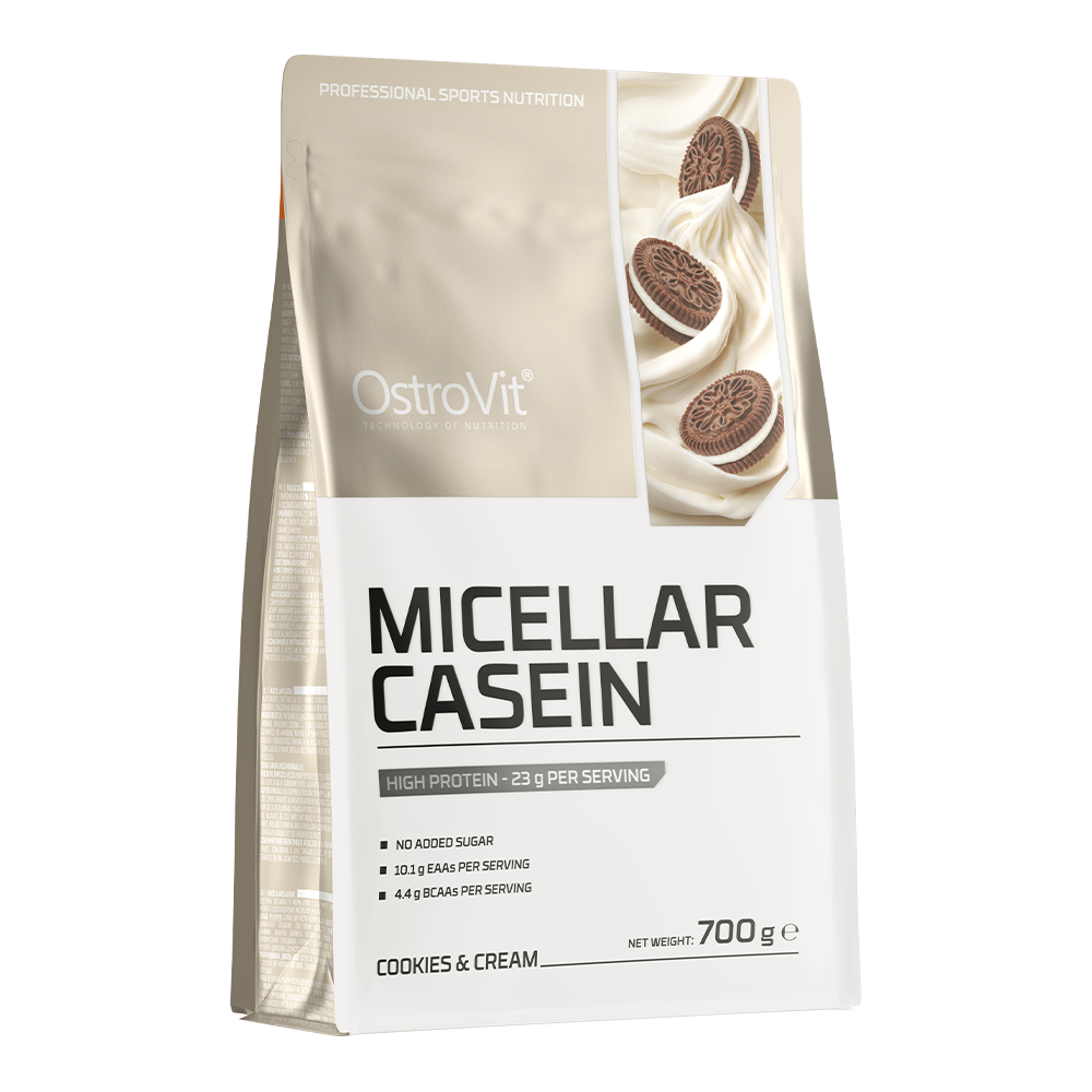 OstroVit Micellar Casein micelláris kazein, 700 g, kekszes-krémes változat, elülső csomagolás