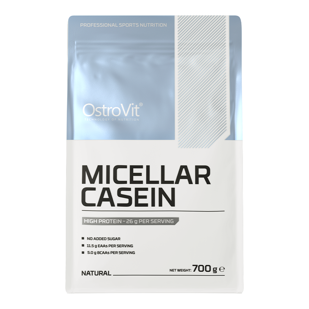 OstroVit Micellar Casein micelláris kazein, 700 g, ízesítetlen változat, elülső csomagolás