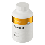 OstroVit Omega 3 halolaj, 90 kapszula, hátoldali címke és termékinformációk