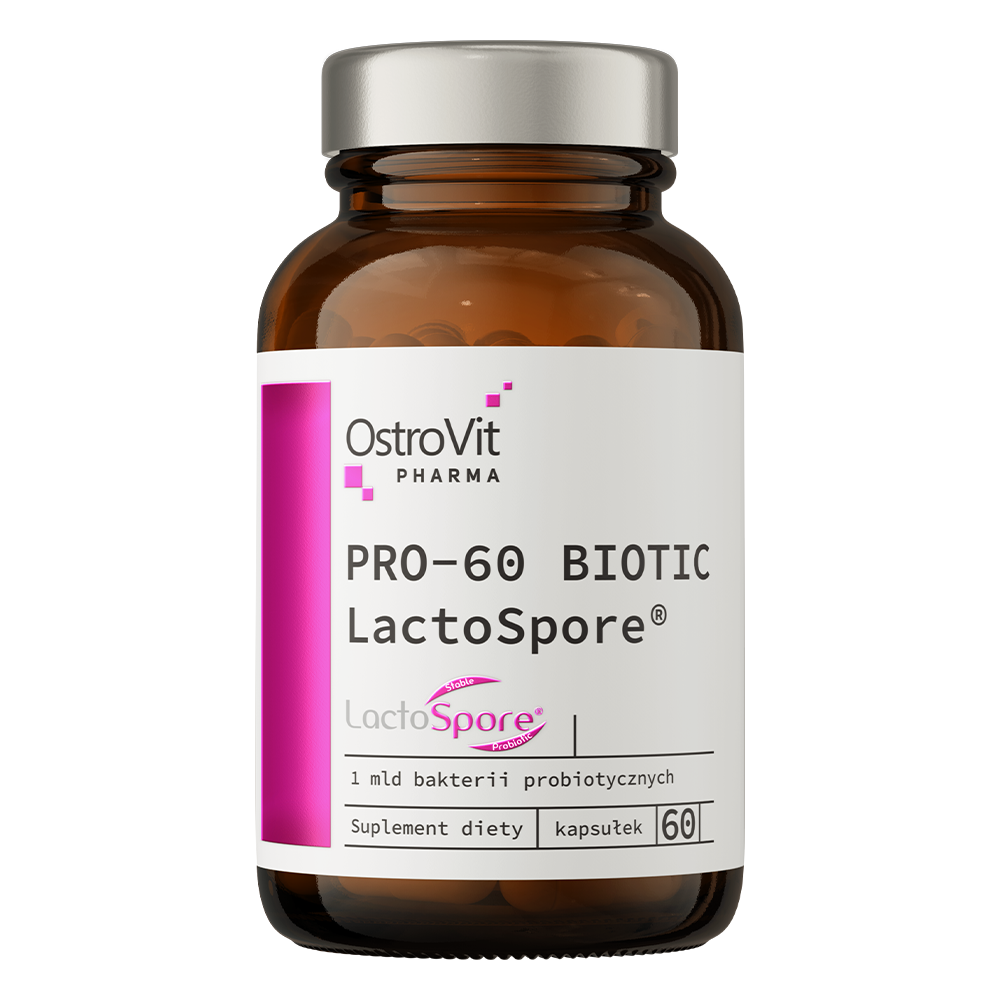 OstroVit Pharma Probiotikum LactoSpore, 60 kapszula, PRO-60 BIOTIC, elülső csomagolás
