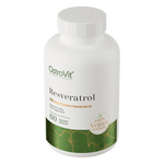 OstroVit Resveratrol 125 mg, 60 kapszula, hátoldali címke és termékinformációk