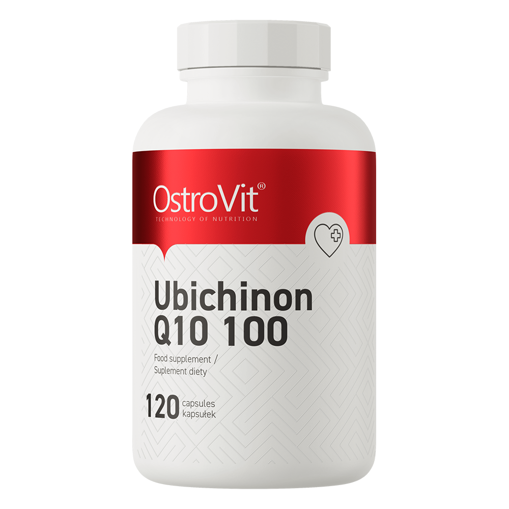OstroVit Koenzim Q10 100 mg, 120 lágyzselatin kapszula, Ubiquinone, elülső csomagolás