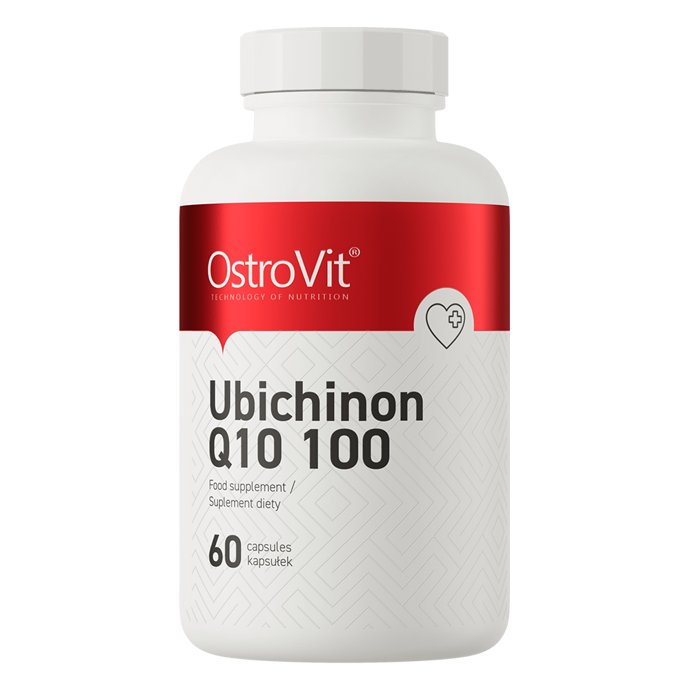 OstroVit Koenzim Q10 100 mg, 60 lágyzselatin kapszula, Ubiquinone, elülső csomagolás