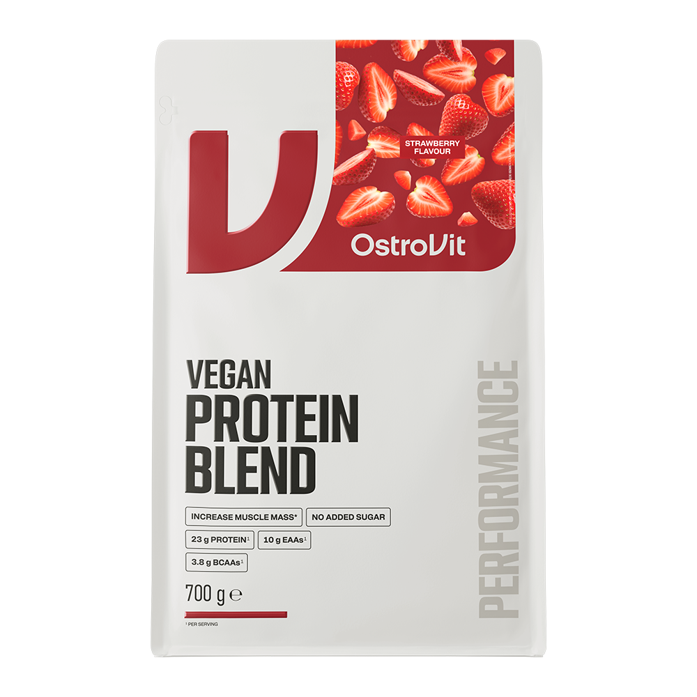 OstroVit - Vegan Protein Blend - Vegán fehérje -  Eper - 700 g