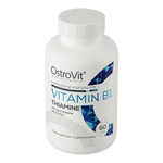 OstroVit B1-vitamin tiamin 100 mg, 60 kapszula, Vitamin B1 Thiamine, hátoldali címke és termékinformációk