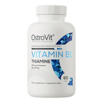 OstroVit B1-vitamin tiamin 100 mg, 60 kapszula, Vitamin B1 Thiamine, elülső csomagolás