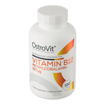 OstroVit B12-vitamin metilkobalamin 100 µg, 120 tabletta, Methylcobalamin, hátoldali címke és termékinformációk