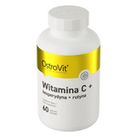 OstroVit C-vitamin 900 mg + Heszperidin + Rutin, 60 kapszula, hátoldali címke és termékinformációk