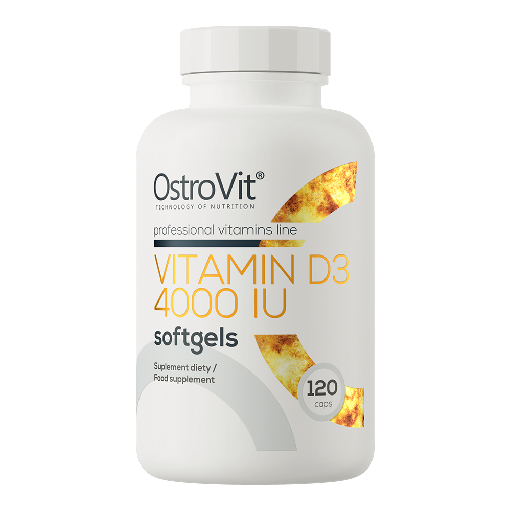 OstroVit D3-vitamin 4000 NE, 120 lágyzselatin kapszula, Vitamin D3, elülső csomagolás