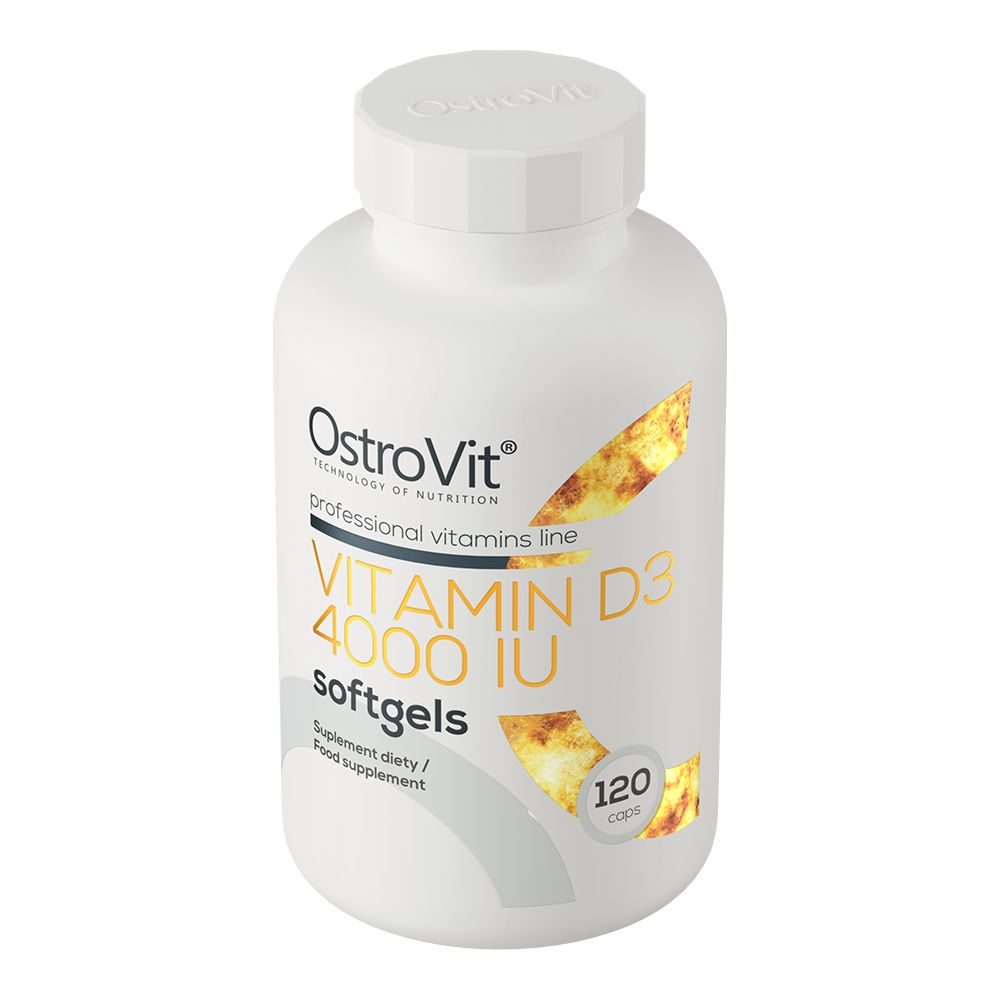 OstroVit D3-vitamin 4000 NE, 120 lágyzselatin kapszula, Vitamin D3, hátoldali címke és termékinformációk