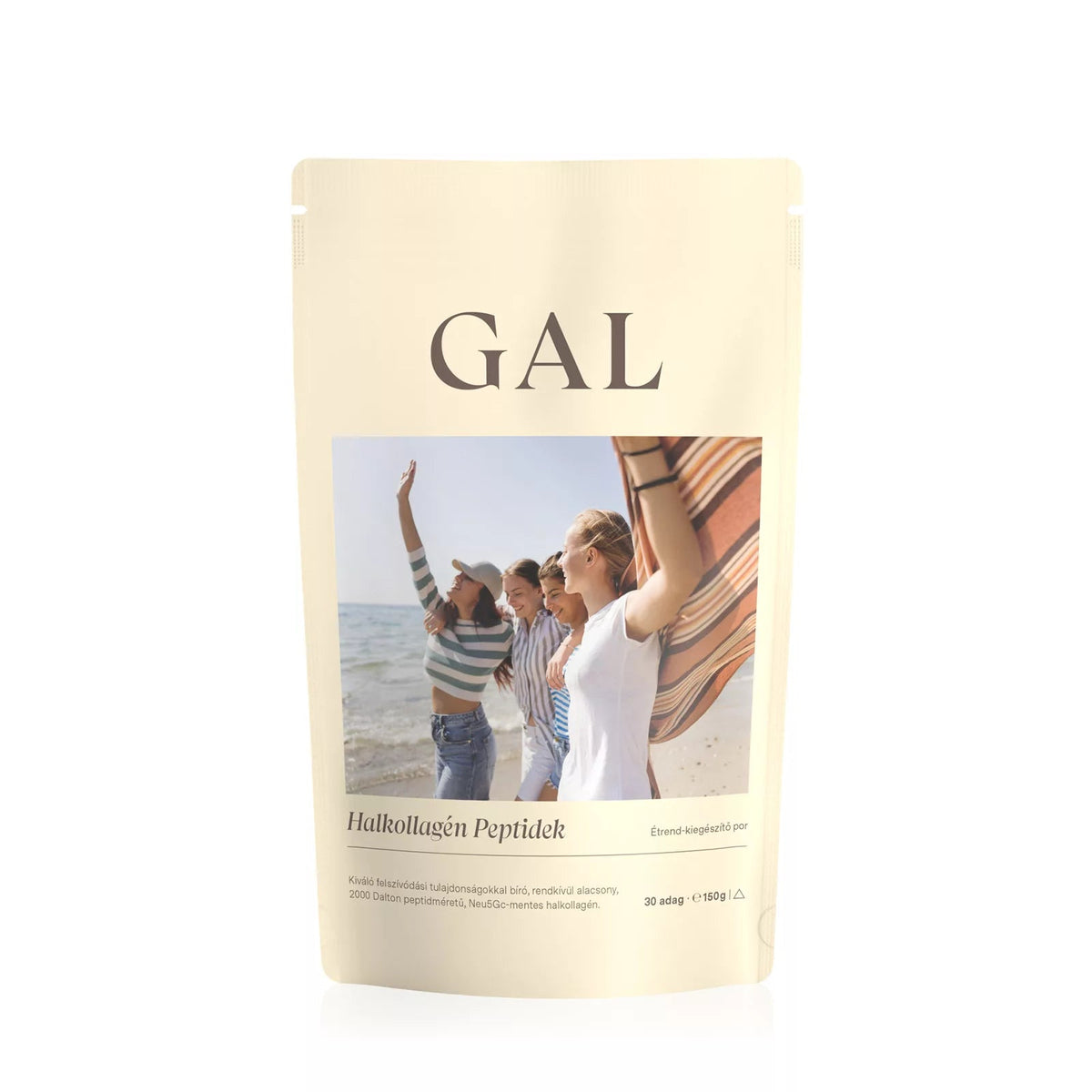 GAL Halkollagén peptidek, 150 g, hátoldali címke és termékinformációk