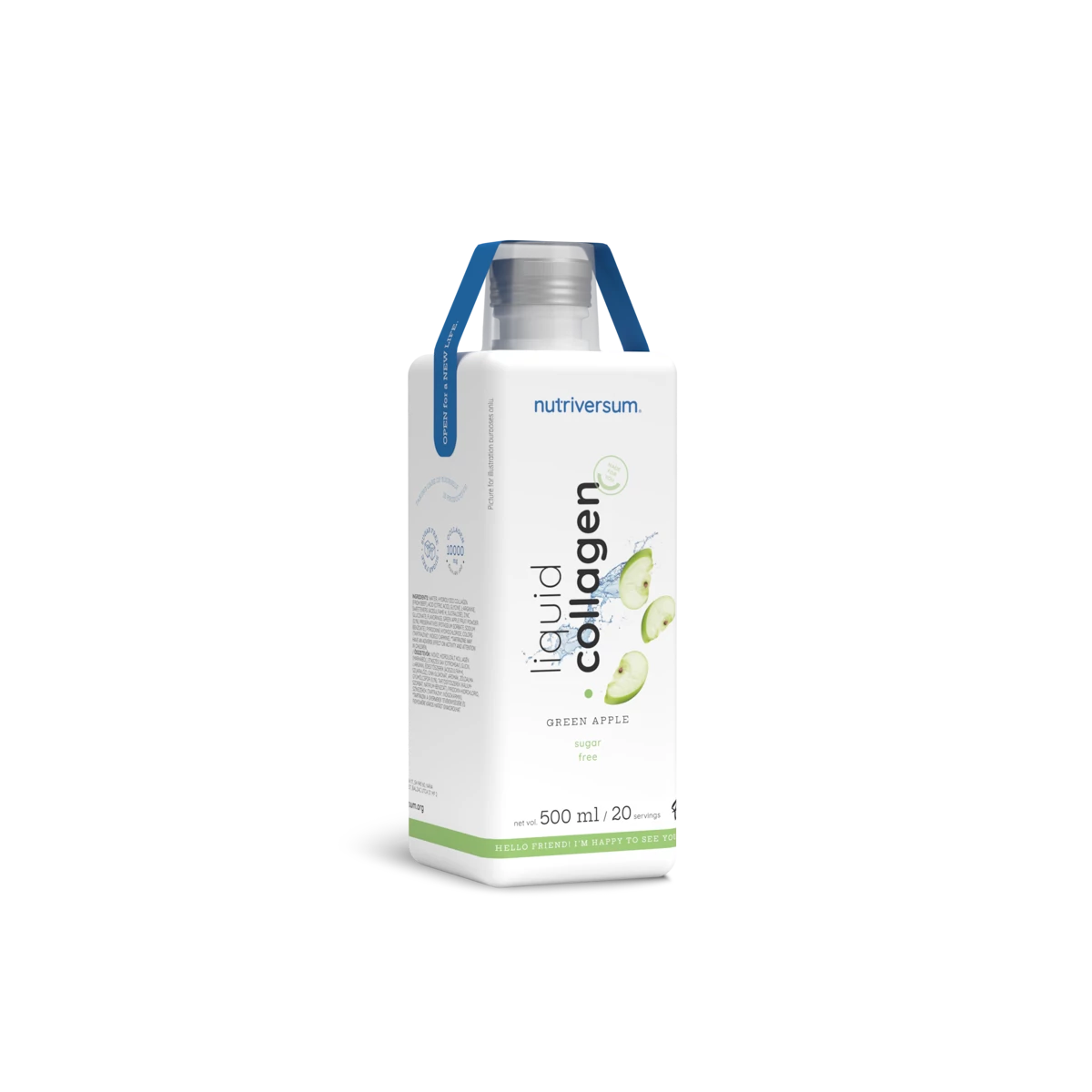 Nutriversum - Liquid Collagen Sugar Free kollagén ital - Zöld alma – 500 ml — Nutrio.hu