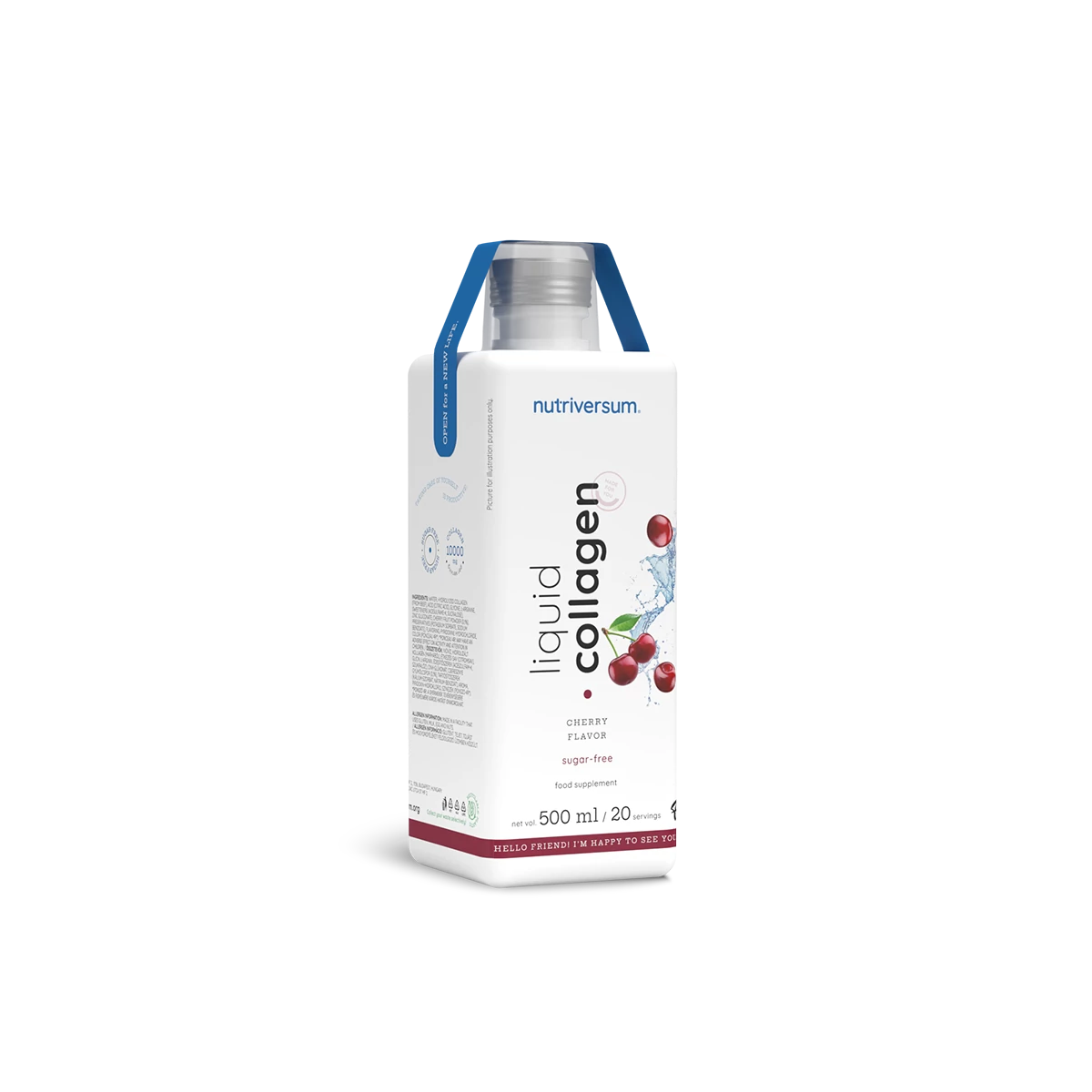 Nutriversum - Liquid Collagen Sugar Free kollagén ital - Cseresznye – 500 ml — Nutrio.hu