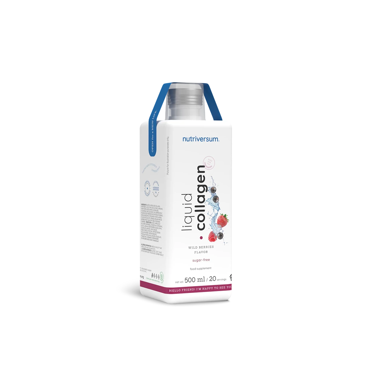 Nutriversum - Liquid Collagen Sugar Free kollagén ital - Erdei gyümölcs – 500 ml — Nutrio.hu