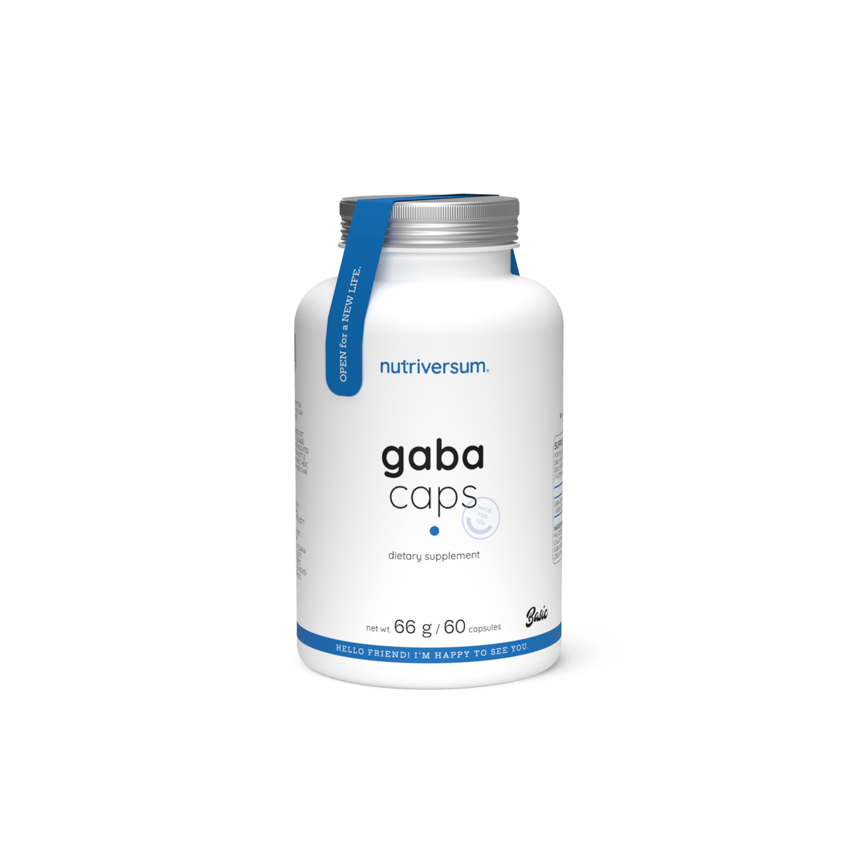 Nutriversum GABA 500 mg, 60 kapszula, elülső csomagolás
