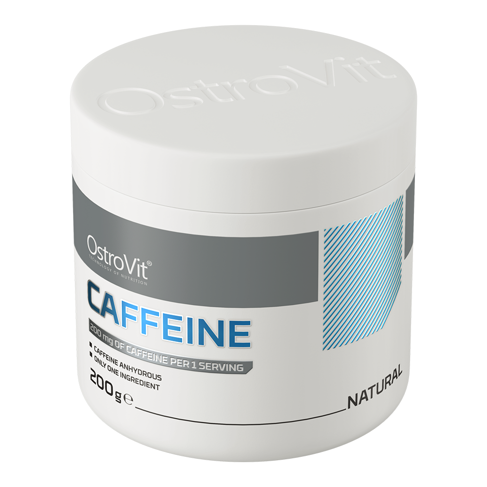 OstroVit Koffein por, 200 g, 100% Caffeine, összetevők, tápértékadatok és adagolás