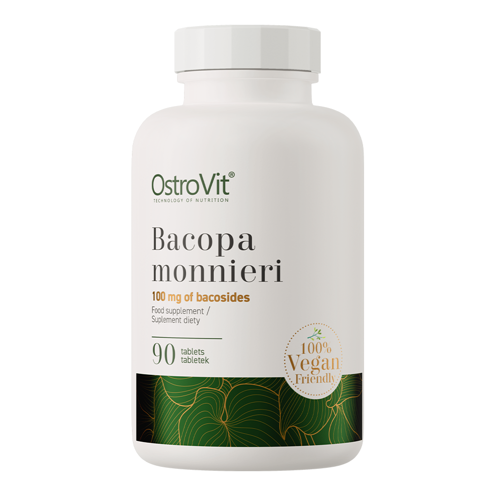 OstroVit Bacopa Monnieri brahmi 200 mg, 90 tabletta, elülső csomagolás