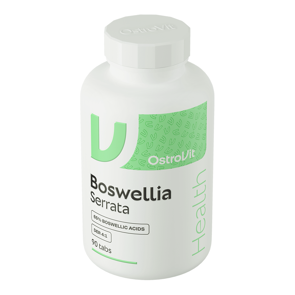 OstroVit Boswellia Serrata tömjénfa vegán, 90 tabletta, hátoldali címke és termékinformációk
