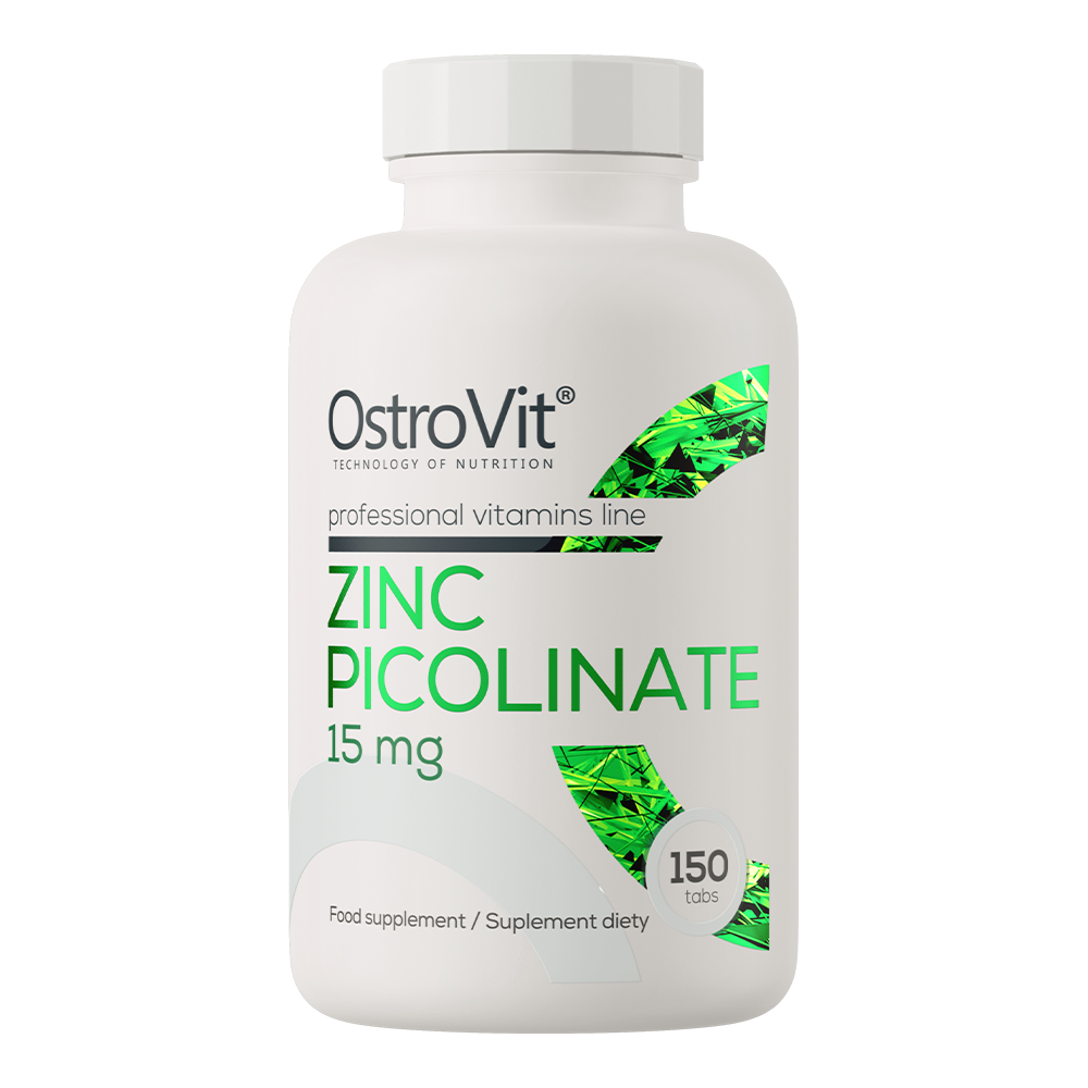 OstroVit Cink-pikolinát 15 mg, 150 tabletta, Zinc Picolinate, elülső csomagolás