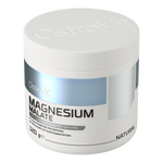 OstroVit Magnézium-malát por, Ízesítetlen, 120 g, Magnesium Malate, hátoldali címke és termékinformációk