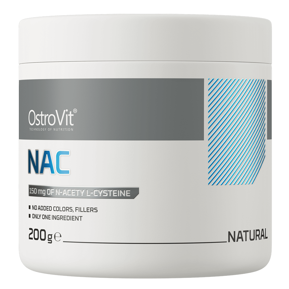 OstroVit NAC por, 200 g, N-Acetyl-L-Cysteine, elülső csomagolás