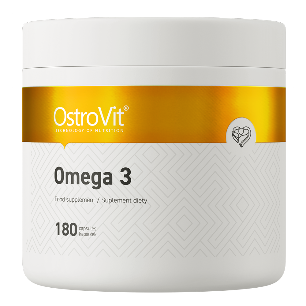 OstroVit Omega 3 halolaj, 180 kapszula, elülső csomagolás