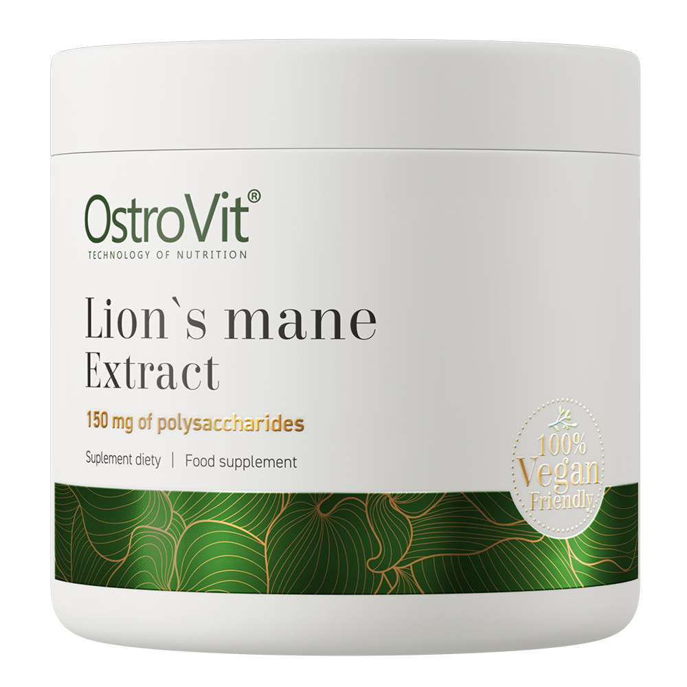 OstroVit Süngomba kivonat por, 50 g, Lion's Mane Extract, elülső csomagolás