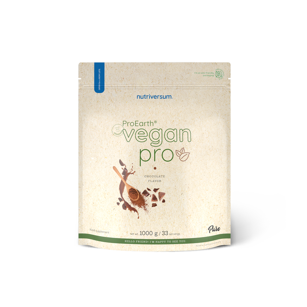 Nutriversum - Vegan Pro ProEarth® vegán fehérjepor - Csokoládé – 1000 g