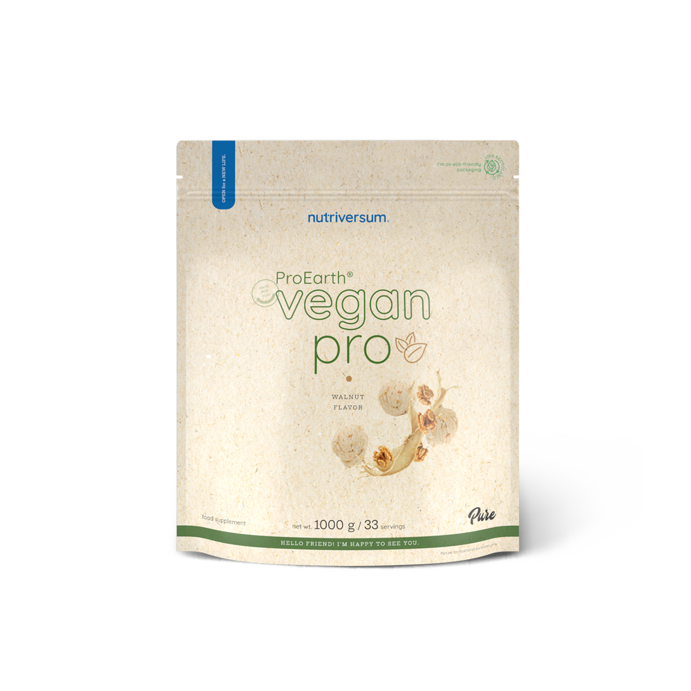 Nutriversum - Vegan Pro ProEarth® vegán fehérjepor - Dió – 1000 g
