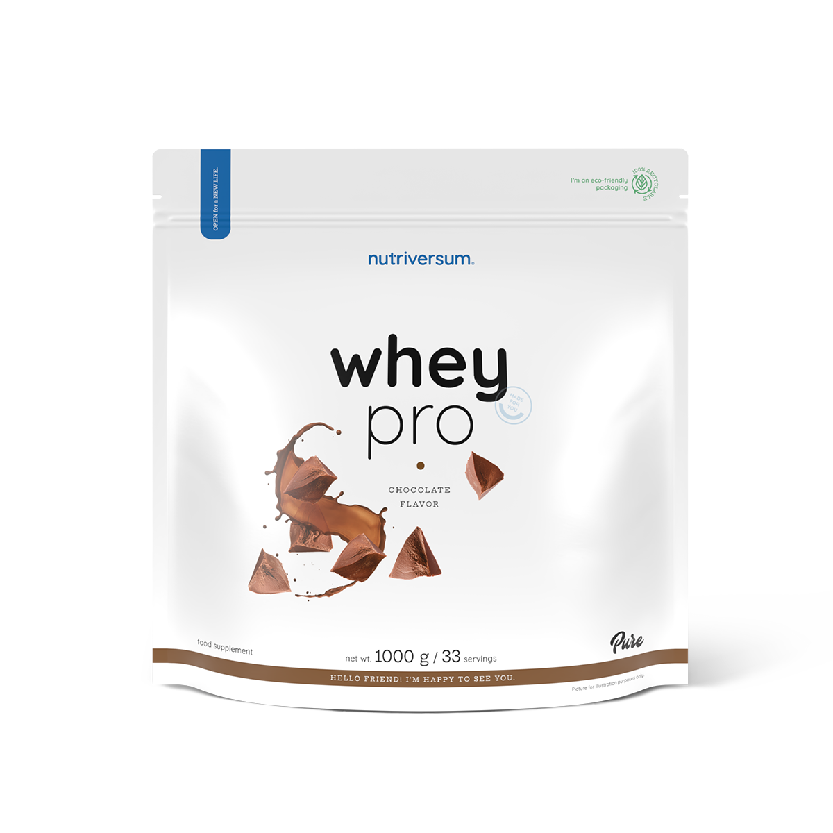 Nutriversum - Whey Pro tejsavófehérje-por, csokoládé – 1000 g — Nutrio.hu