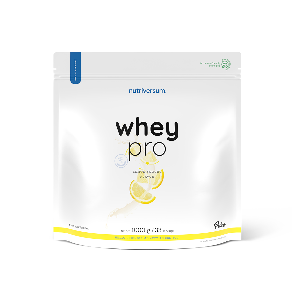 Nutriversum - Whey Pro tejsavófehérje-por, citrom-joghurt – 1000 g — Nutrio.hu