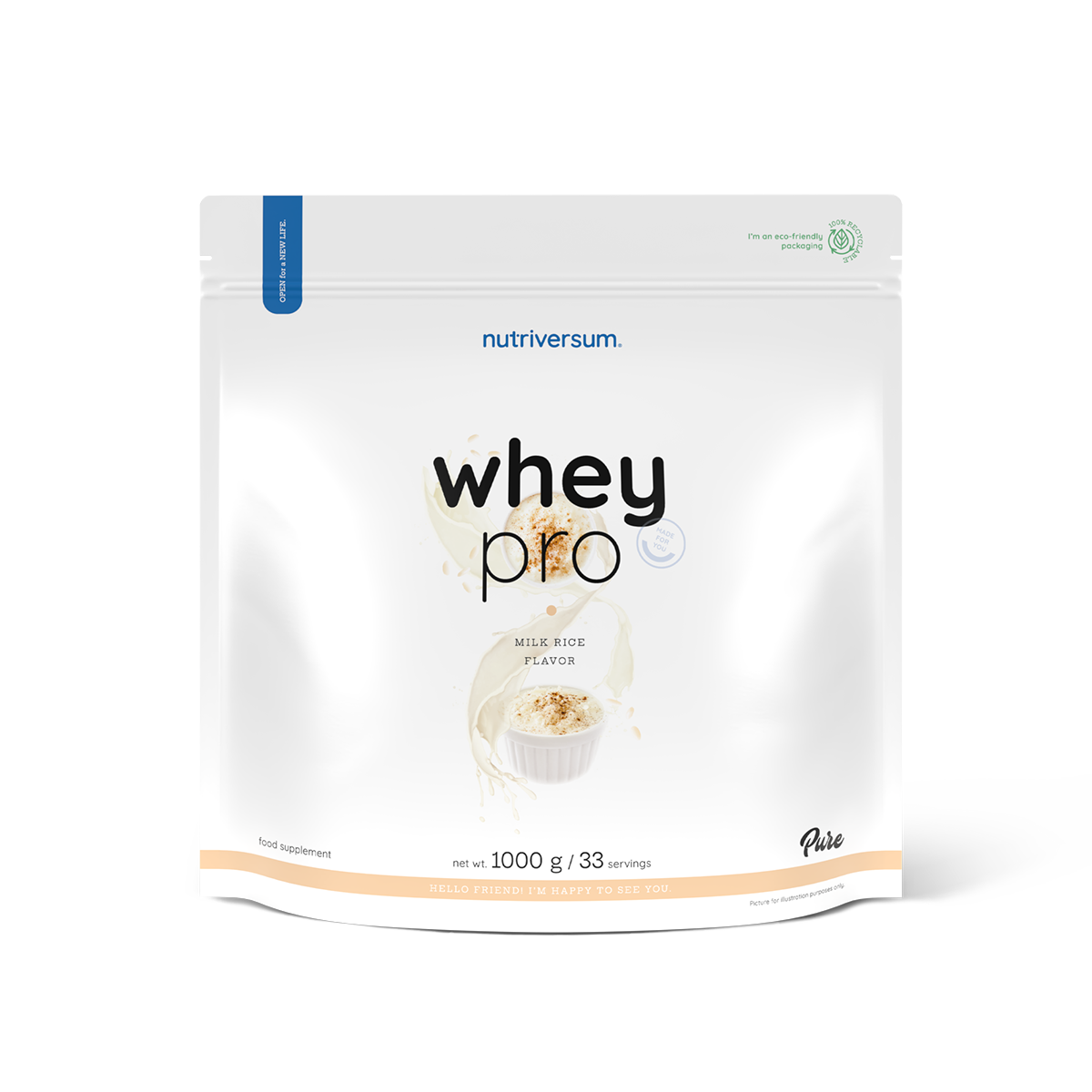 Nutriversum - Whey Pro tejsavófehérje-por, tejberizs – 1000 g — Nutrio.hu
