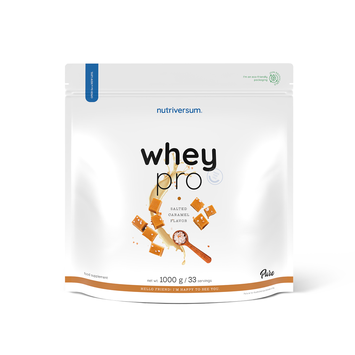 Nutriversum - Whey Pro tejsavófehérje-por, sós karamell – 1000 g — Nutrio.hu