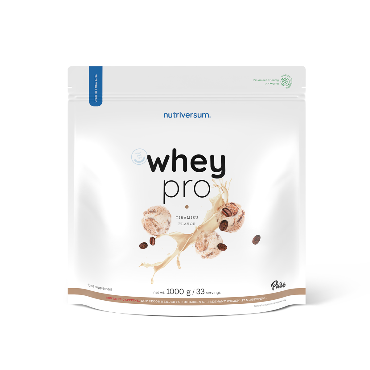 Nutriversum - Whey Pro tejsavófehérje-por, tiramisu – 1000 g — Nutrio.hu
