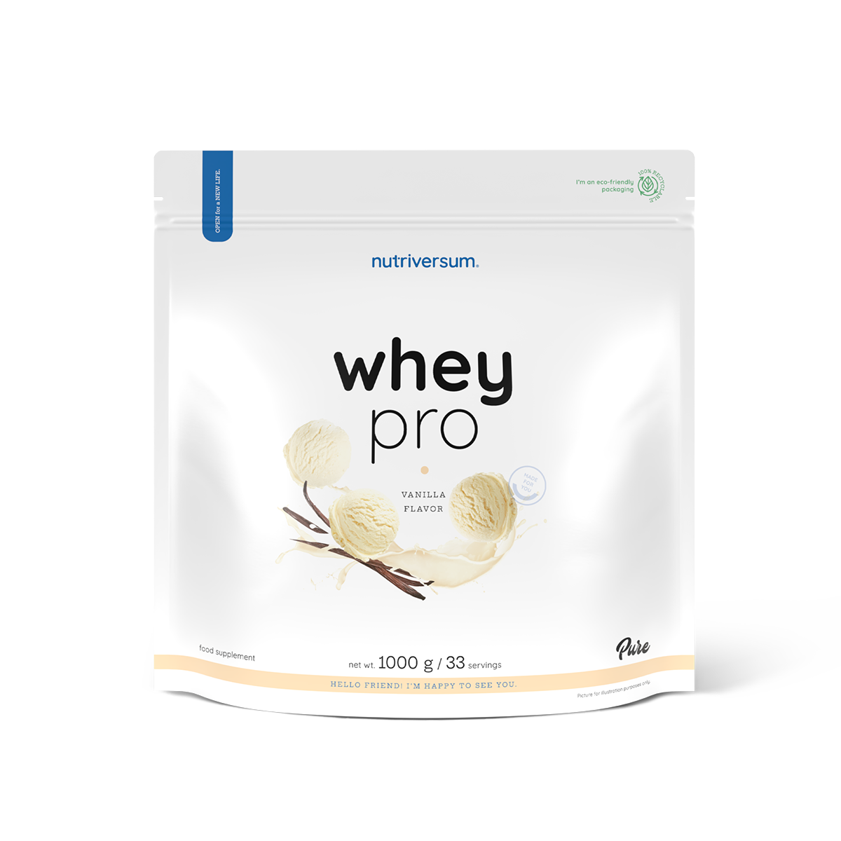 Nutriversum - Whey Pro tejsavófehérje-por, vanília – 1000 g — Nutrio.hu